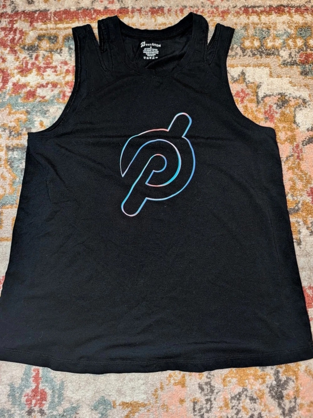 Peloton Women's M Navy Blue Tank Top Spin Gym Active Athlete